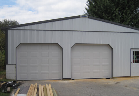house with overhead garage door