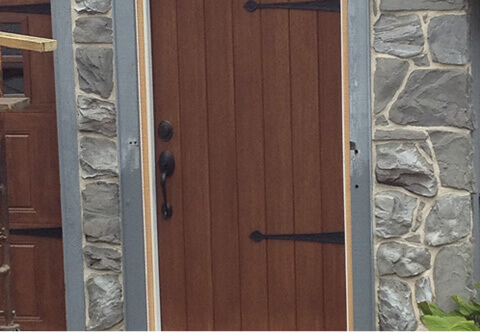 house with wooden door